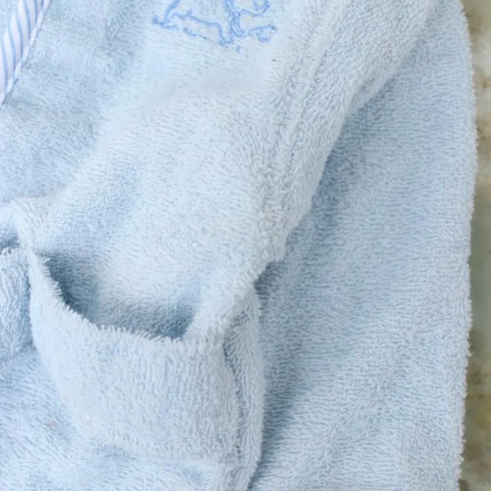 NWT Little Me Baby Boys Or Baby Girls Cotton Hooded Bath Robe 0-9 months
